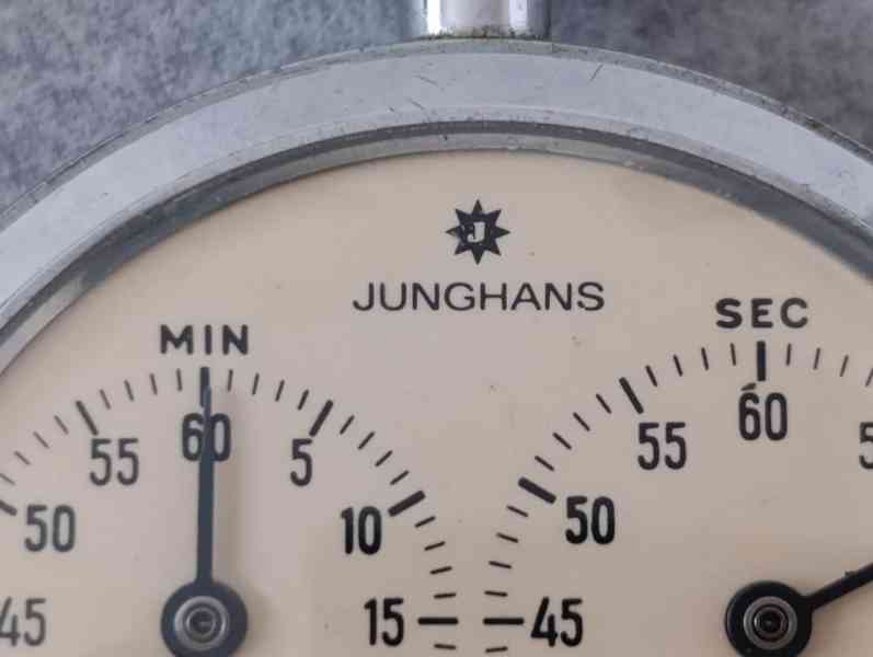 Starožitné kapesní stopky Junghans 1/10s – Německo  - foto 9
