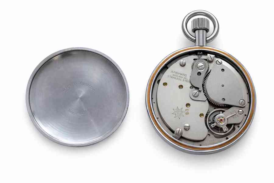 Starožitné kapesní stopky Junghans 1/10s – Německo  - foto 2