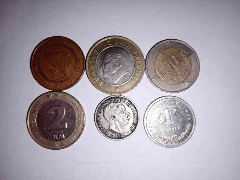 Směs mince-Bosna, Lucembursko, Chorvatsko, Turecko - foto 2