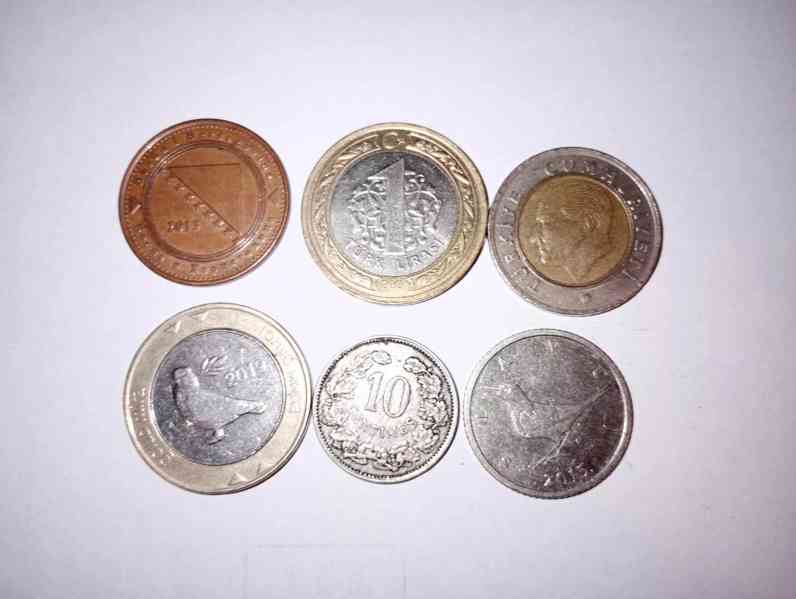 Směs mince-Bosna, Lucembursko, Chorvatsko, Turecko - foto 1