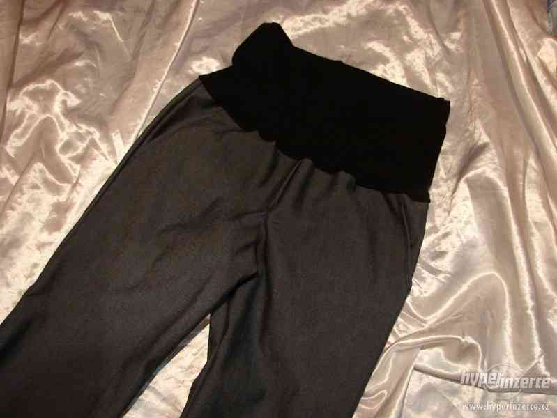 Těhotenské džíny  úzké elastické modré i černé, - foto 3