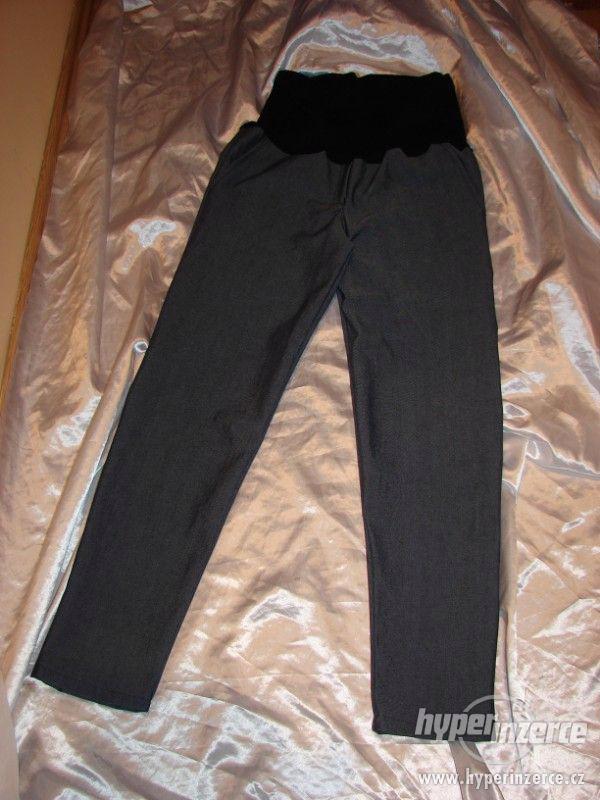 Těhotenské džíny  úzké elastické modré i černé, - foto 5