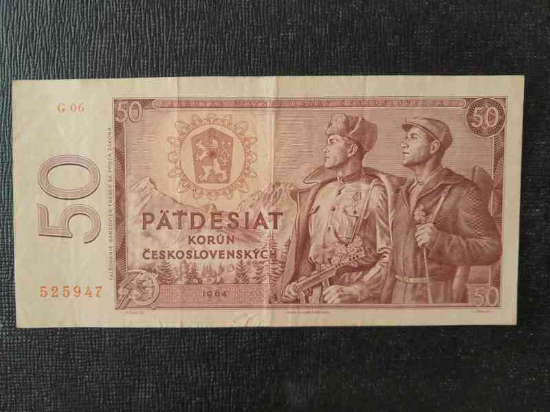 50 Kčs bankovka 1964 série G06 525947 