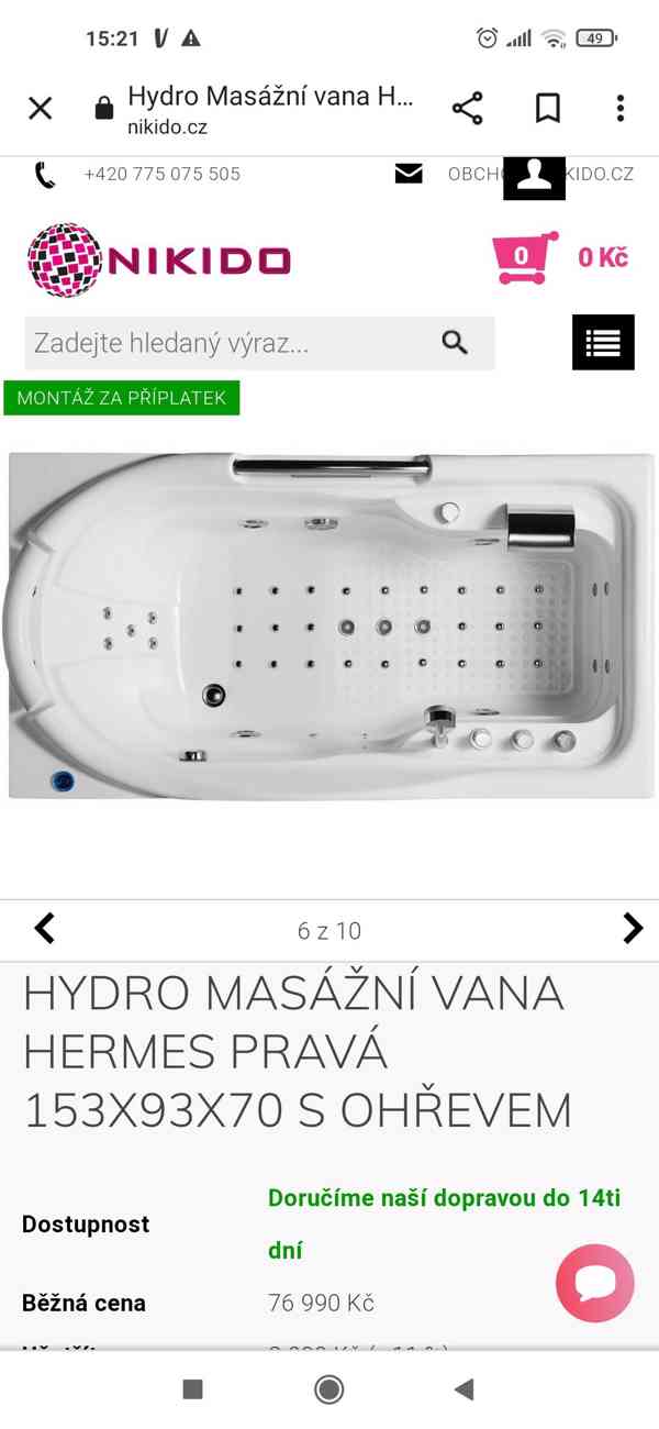Hydromasážní vana s ohřevem  - foto 8