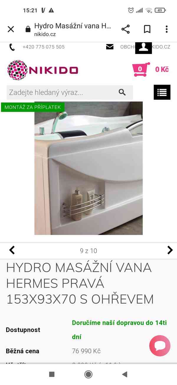 Hydromasážní vana s ohřevem  - foto 7