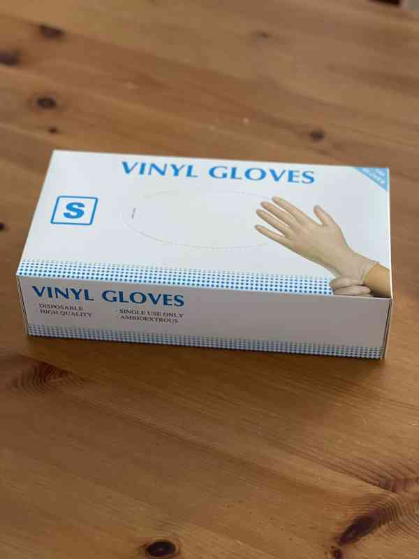 Jednorázové rukavice vinylové 