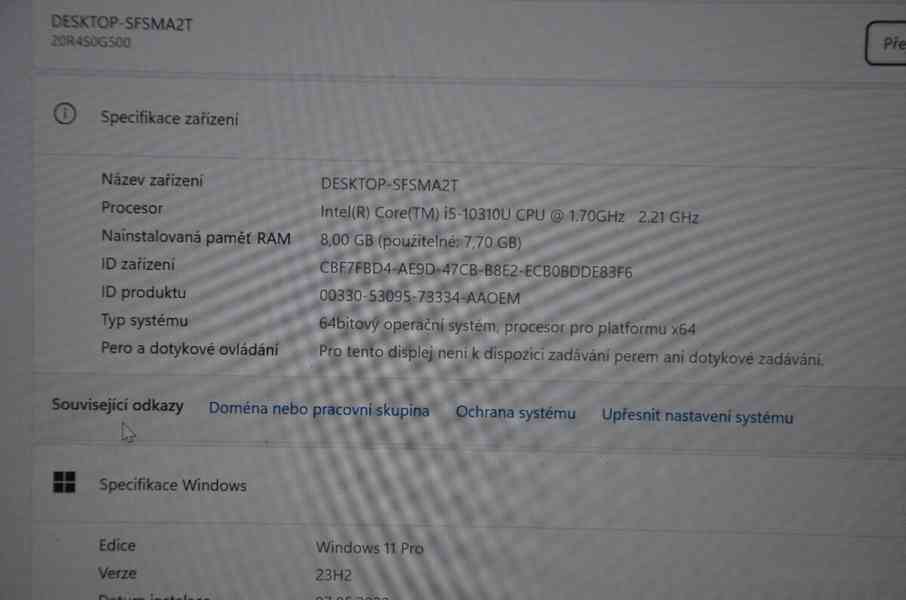 Lenovo TP L13 i5/8GB/SSD 256GB NVMe/záruka - foto 3