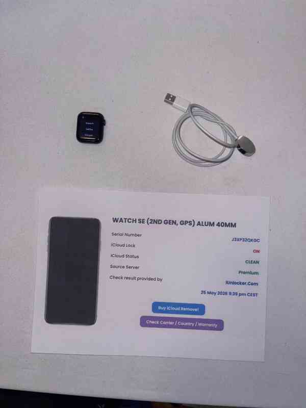 Apple Watch SE 2. gen GPS 40 mm – iCloud Status CLEAN, iC... - foto 8