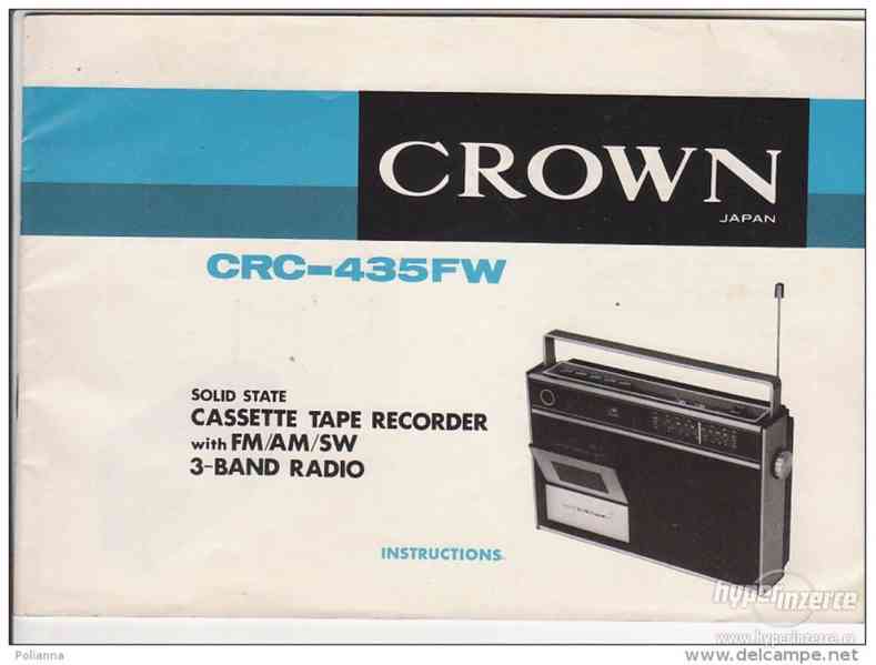 Magnetofon kazetový CRC-435FW CROWN - foto 2