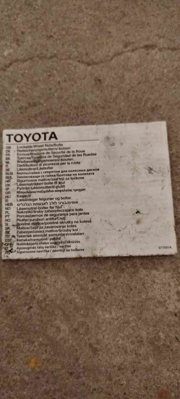 Bezpečnostní matice originál Toyota PW456-00013 - foto 6