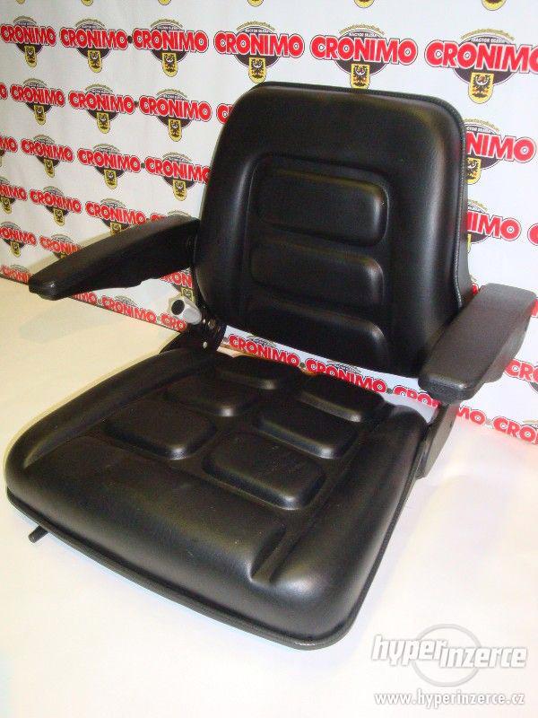 Pohodlné sedadlo CR 25 s opěrkami pro stroje, sedačka - foto 1