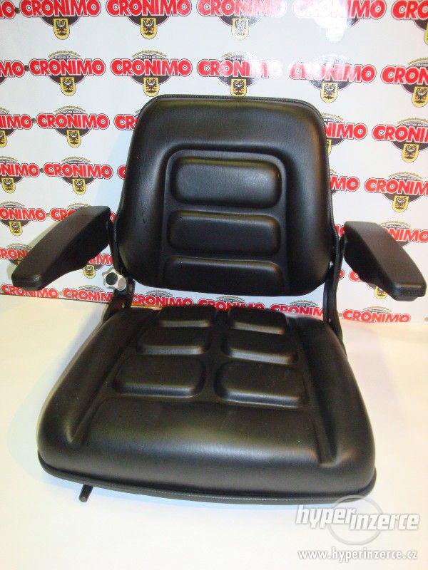 Pohodlné sedadlo CR 25 s opěrkami pro stroje, sedačka - foto 2