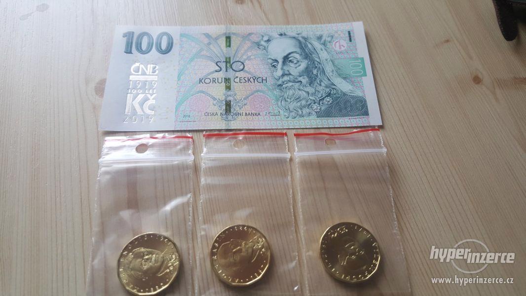 Výroční mince 3x 20 Kč a 100 koruna, 2019 - foto 1