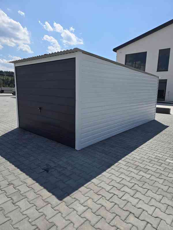 Plechová garáž 3x5m - foto 2