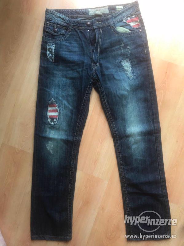 Originální Jeans s americkou vlajkou - foto 1