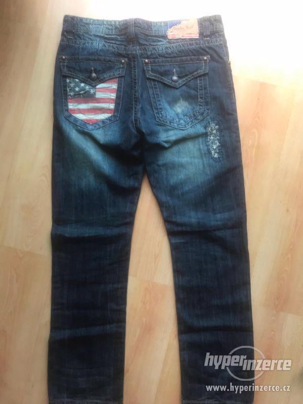Originální Jeans s americkou vlajkou - foto 2