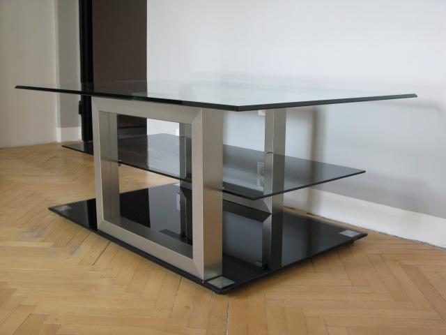 Konferenční/Televizní stolek SKLO-černá, Design Kus - foto 9