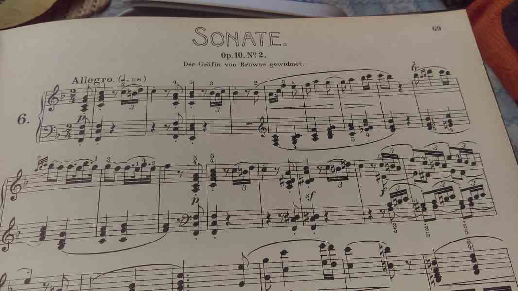 Noty pro klavír, Beethoven - 16 sonát, historický komplet - foto 7