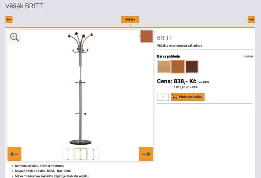 !!! Výprodej kanceláře – Stojanový věšák (set 3 ks) – 1000Kč - foto 2