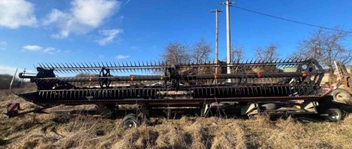 10.5m kombajn lišta MacDon D60S adapter na přívěsu ZDT - foto 2