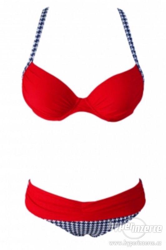 Nové dámské plavky /push up červená - foto 4