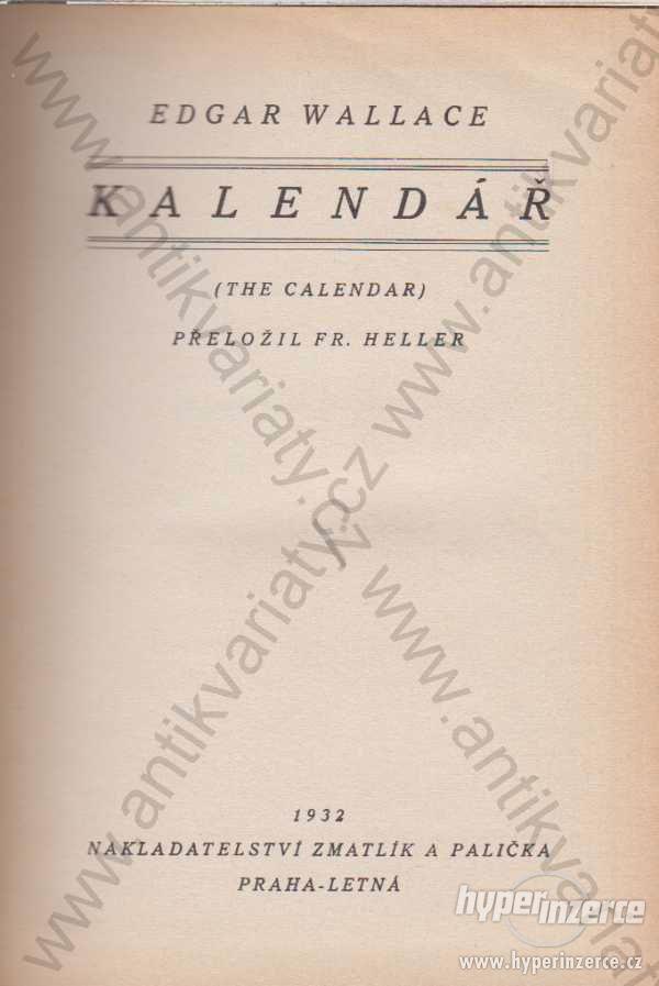 Kalendář Edgar Wallace - foto 1