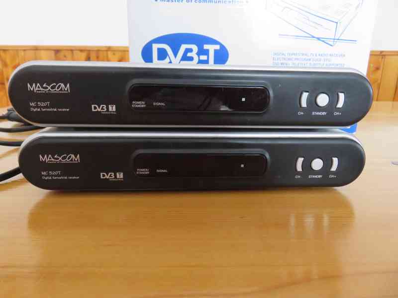 2x SET-TOP BOX MASCOM MC 520T + 2x ovladač XH 319 - foto 2