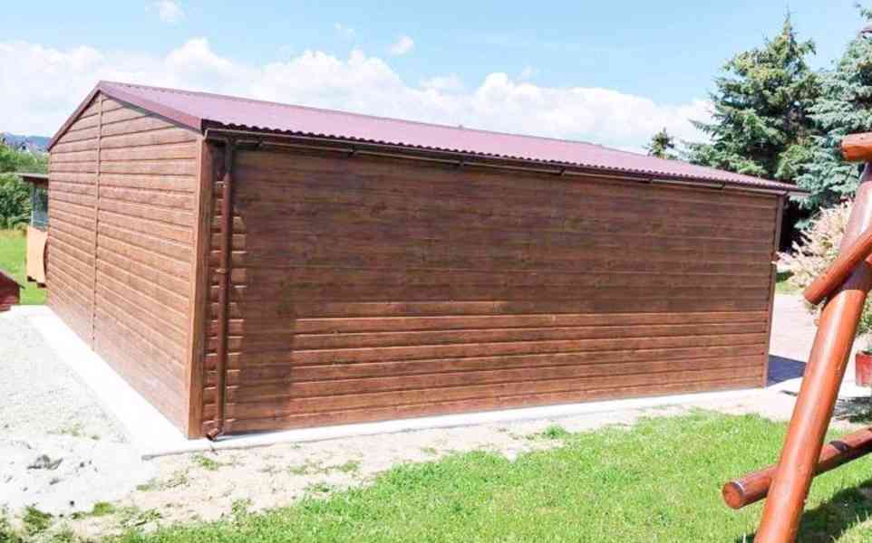Plechová garáž 7m x 7m +  výklenek, sedlová střecha  - TS381 - foto 5