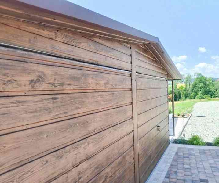 Plechová garáž 7m x 7m +  výklenek, sedlová střecha  - TS381 - foto 6