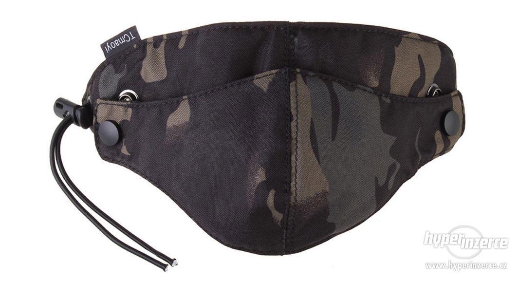 Taktická obličejová polomaska pro outdoorové hry camouflage