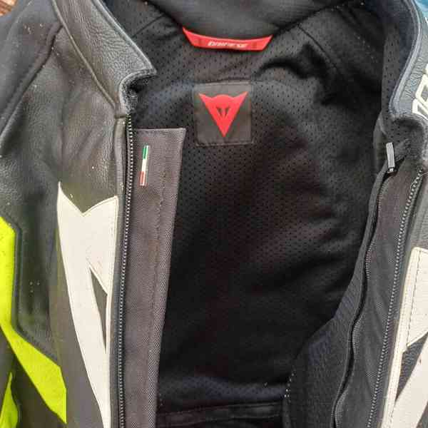 Kožená bunda Dainese Nexus Black/Fluo-Yellow - 60 - foto 3