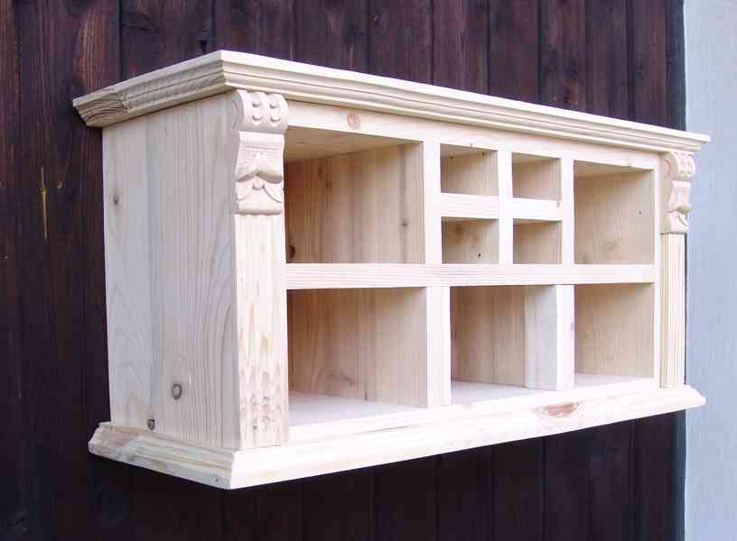 Starožitné skleněné kořenky s poličkou - foto 15