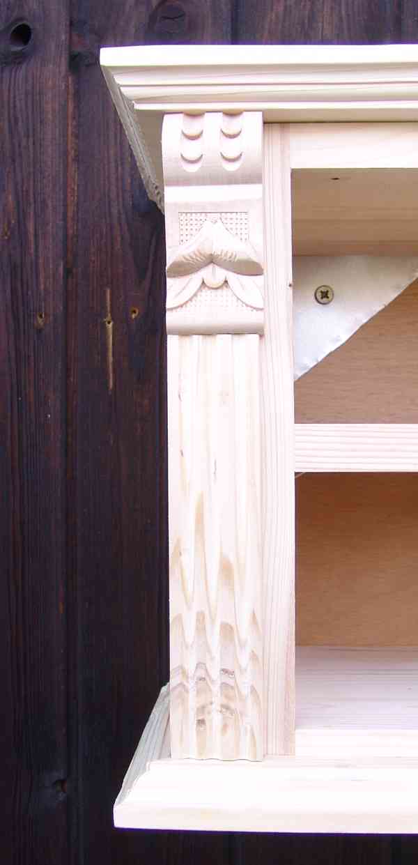 Starožitné skleněné kořenky s poličkou - foto 16