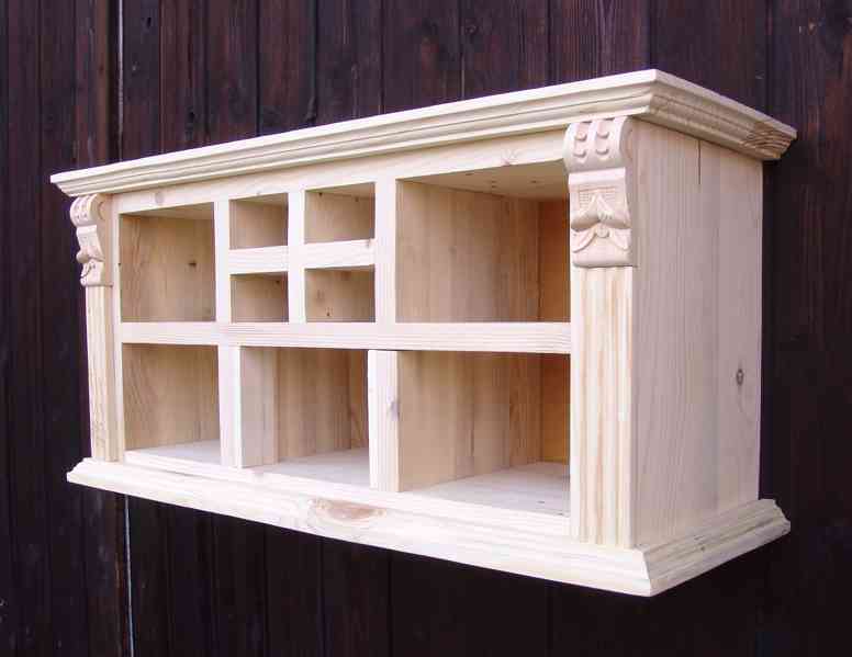 Starožitné skleněné kořenky s poličkou - foto 14