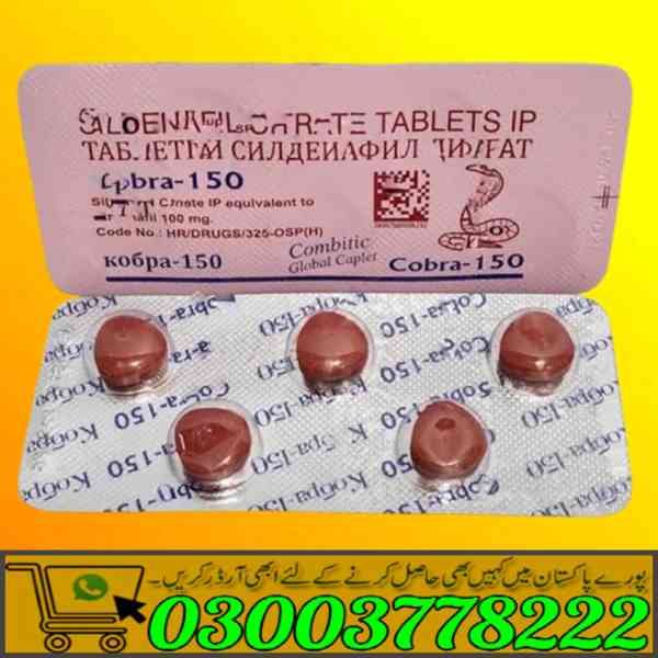 Cobra 150 Sildenafil Citrate Tablets Price in Pakistan | 030 - foto 1