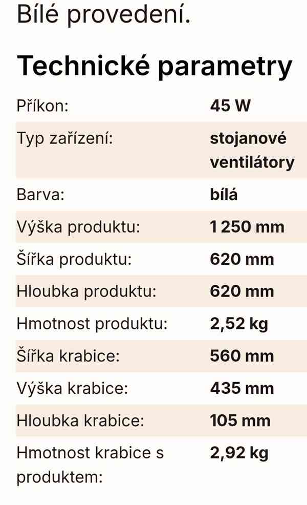 Stojanový VENTILÁTOR. NOVÝ ! DÁLKOVÉ OVLÁDÁNÍ ! Průměr 40 cm - foto 6