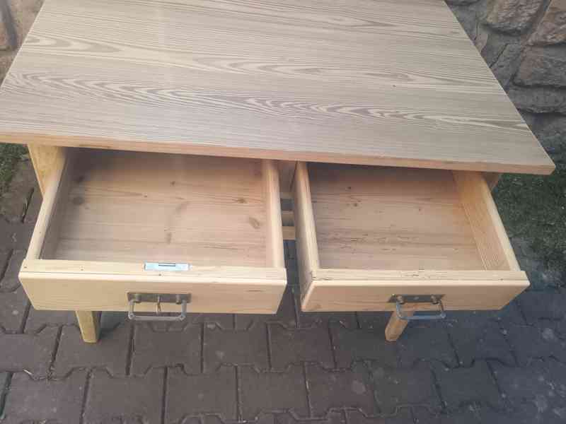 starý stůl modřín / smrk - foto 5