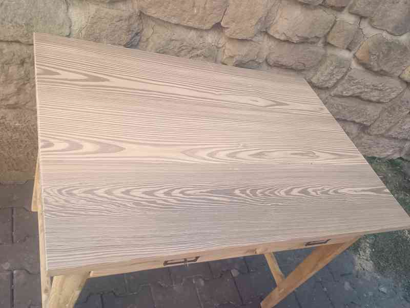 starý stůl modřín / smrk - foto 4