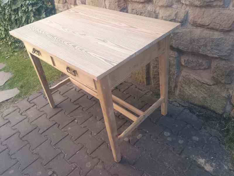 starý stůl modřín / smrk - foto 2