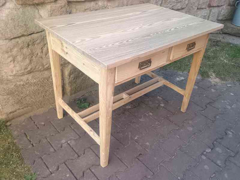 starý stůl modřín / smrk - foto 3