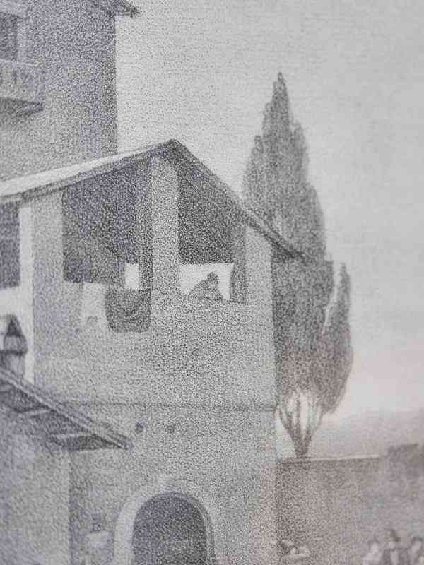 Litografie Scéna říjnové slavnosti římské, Marstrand 1841, H - foto 7