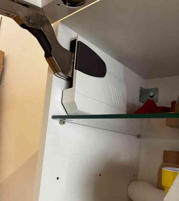 IKEA FAKTUM RUBRIK – 2 závěsné skříňky, bílé sklo - foto 3