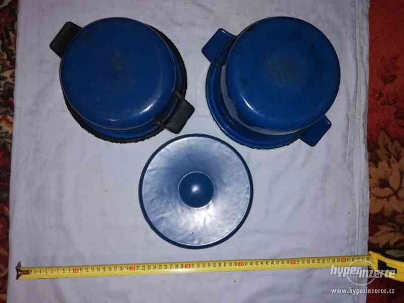 Modré smaltované nádobí - foto 5