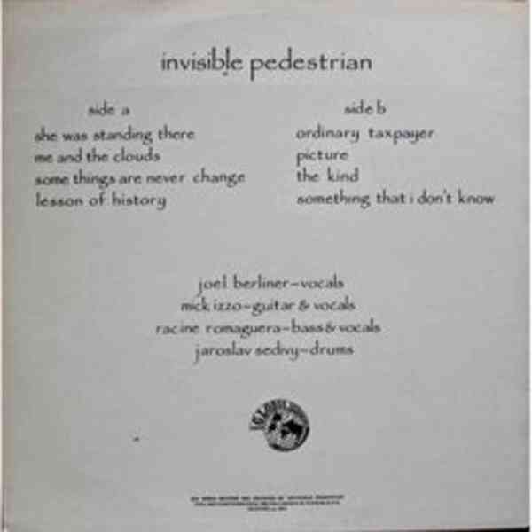 Invisible Pedestrian ‎– Invisible Pedestrian  (LP) - foto 2