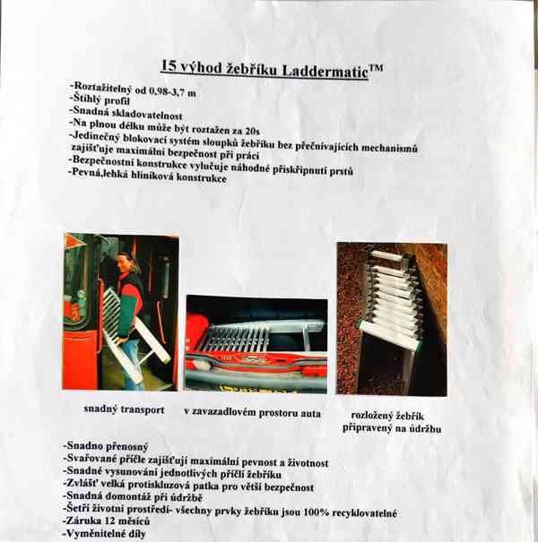 Nový teleskopický žebřík LADDERMATIC - foto 2