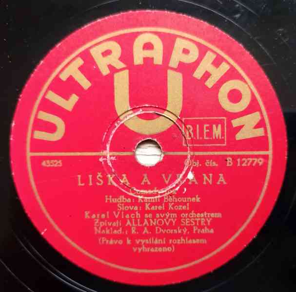 Allanovy sestry - starožitné gramodesky, šelak, swing 1940s - foto 2