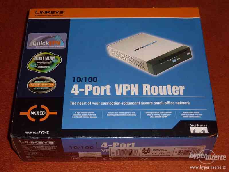 Prodám VPN router Linksys / Cisco RV042 (EU) - foto 2