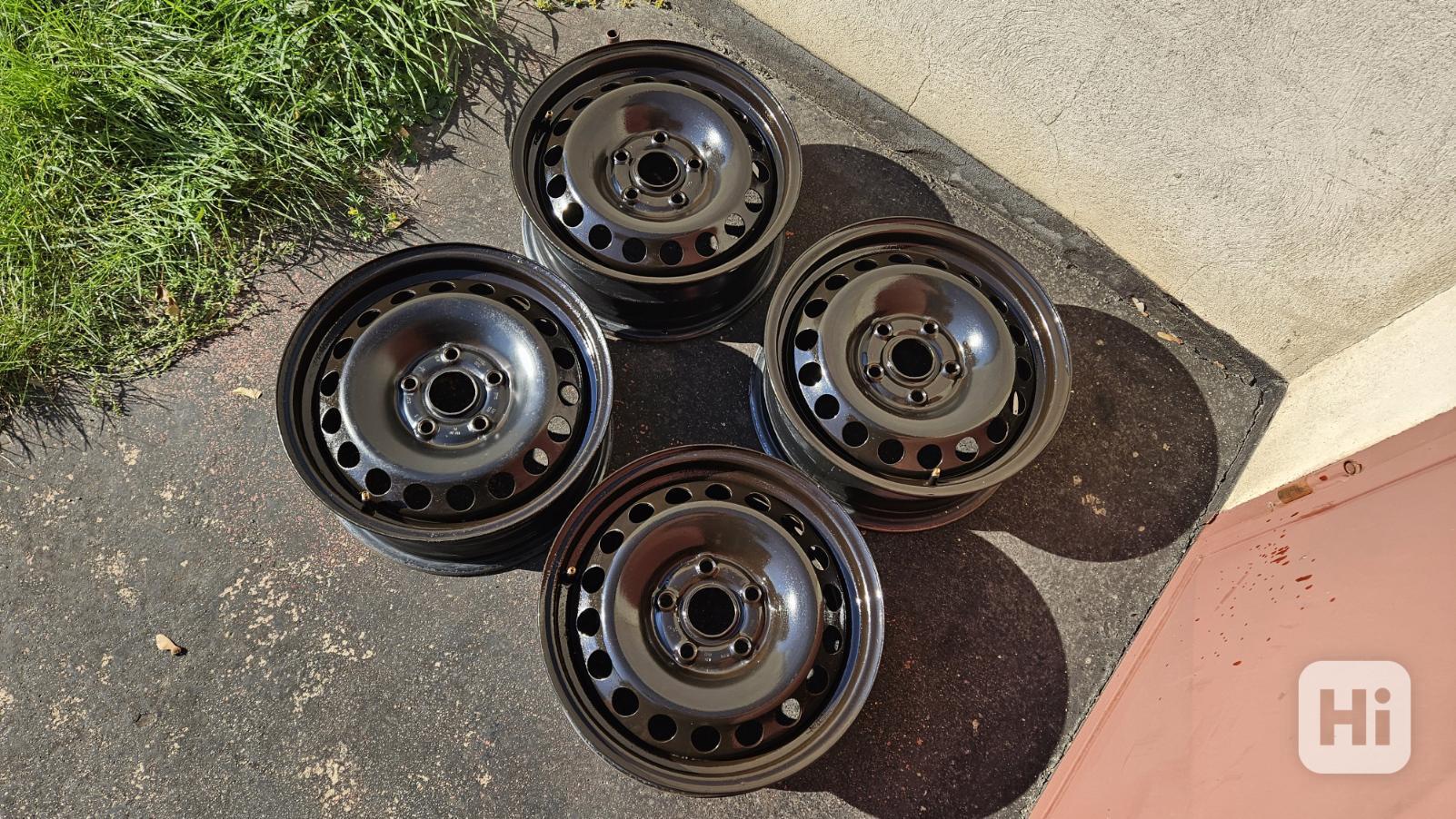 Plechové disky 15" originál VW Škoda 5x112 6Jx15 ET47  - foto 1