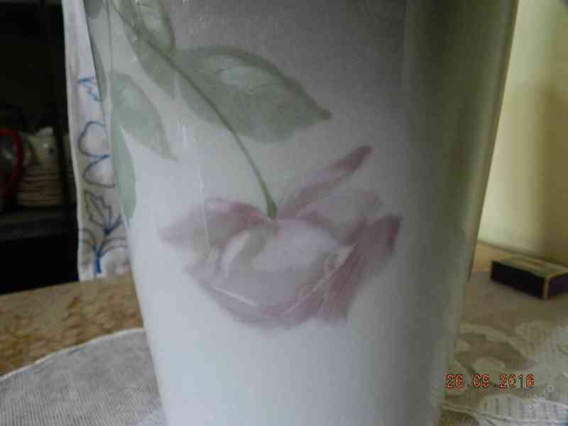 Krásná secesní Váza Růže Dubí Eichwald Austria - foto 4