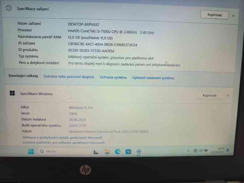 Prodám HP ProBook 440 G4 (i3, 12GB Ram) - foto 3